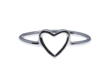 A Silver Heart Design Ring - Silver Spirit Jewellery