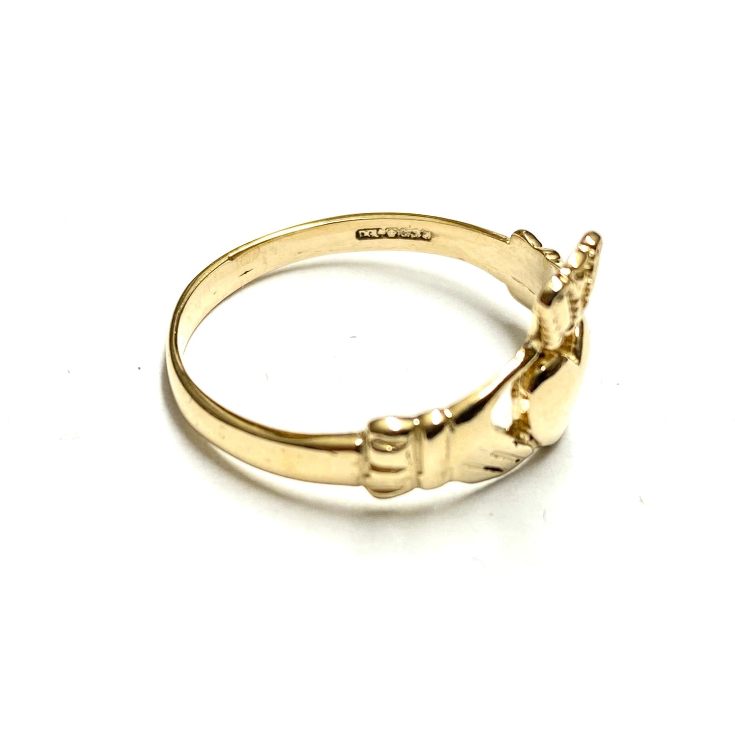 Kids Claddagh Irishmade 9ct Yellow Gold Ring - Sizes D-M