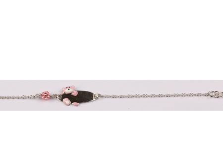 Kids Teddy Design Id Braclet - Silver Spirit Jewellery