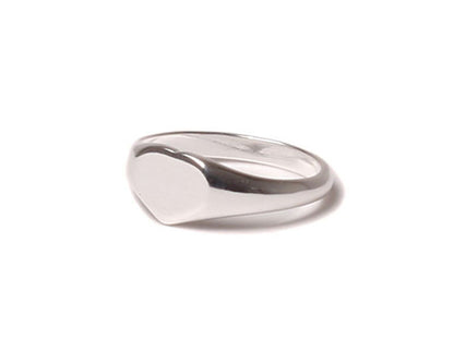 Heart Shaped Sterling Silver Ring