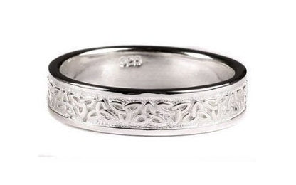 Unisex Celtic Knot Design Irishmade Silver Ring