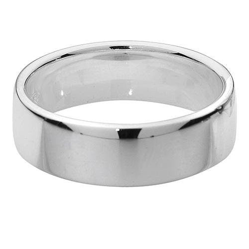 Men's Silver Wedding 6mm  Band Ring