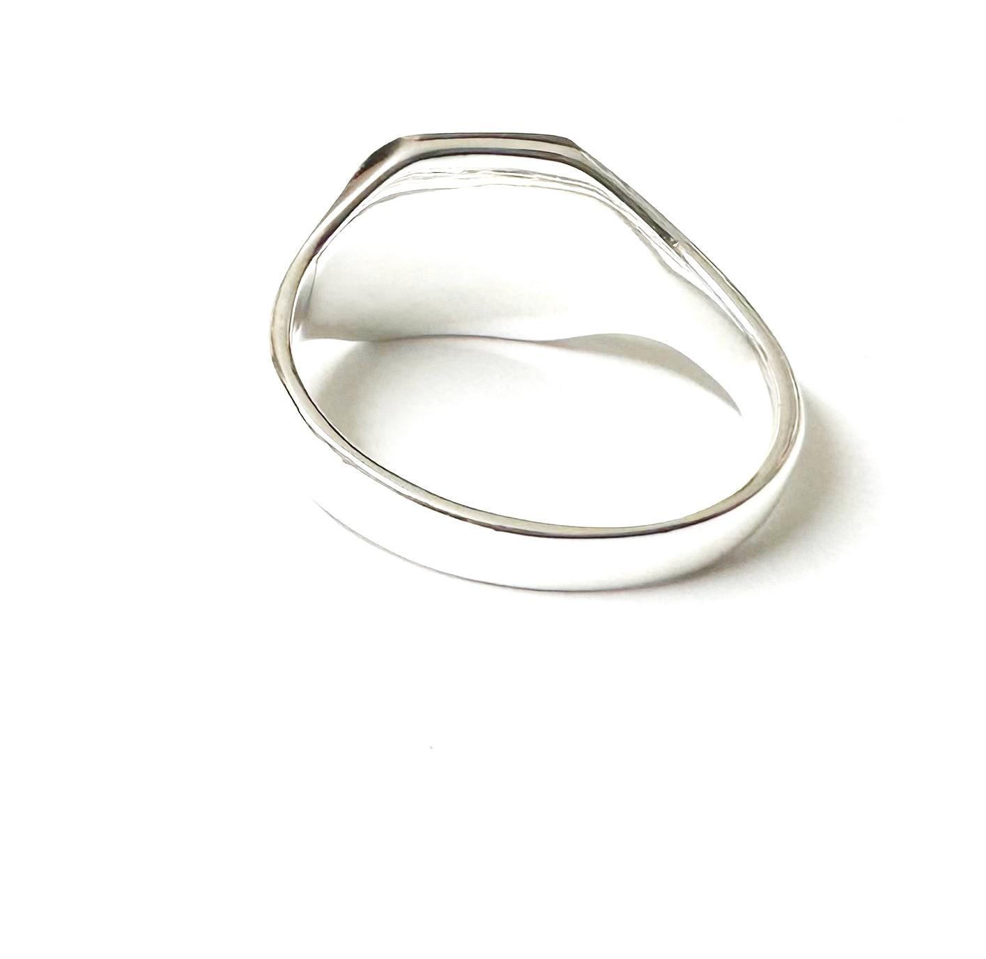 Men's Square Silver Signet Ring