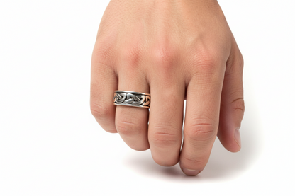 Unisex Celtic Knot Design Irishmade Silver Ring