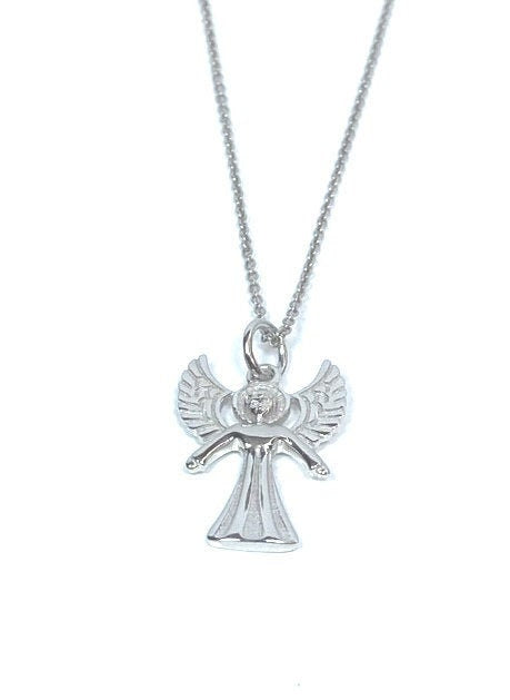 Holy Communion Sterling Silver Angel Pendant Chained