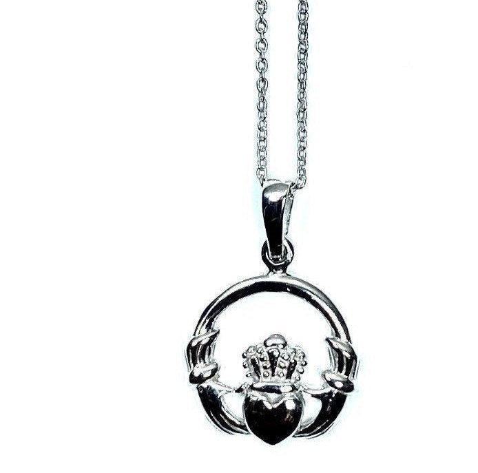 Claddagh Silver Pendant Chained