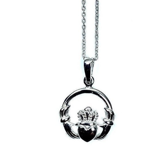Claddagh Silver Pendant Chained
