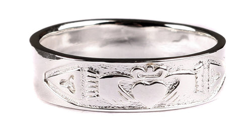 Unisex Claddagh Silver Ring