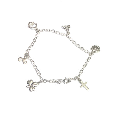 Celtic Silver Charm Bracelet
