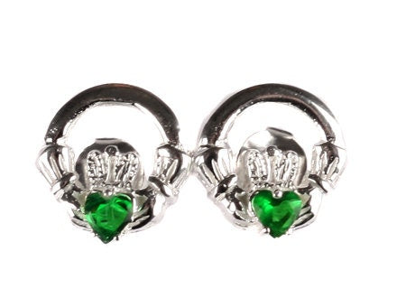 Claddagh Birthstone Women's Earring - Celtic Claddagh Ring & Heart Love Design