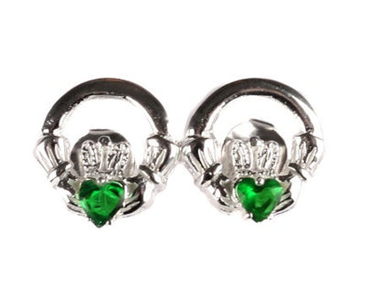 Claddagh Birthstone Women's Earring - Celtic Claddagh Ring & Heart Love Design