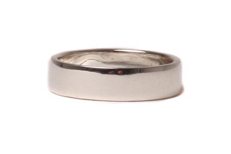 Silver Plain 6 mm Flat Band Ring.