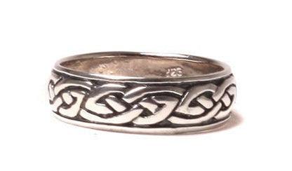 Unisex Celtic Knot Design Irishmade Silver Ring