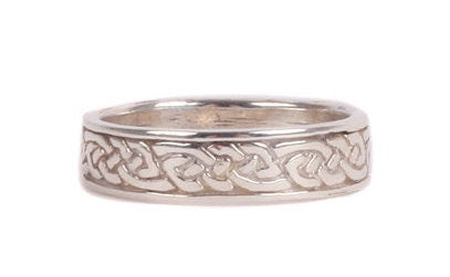 Unisex Celtic Knot Design Irishmade Silver Ring