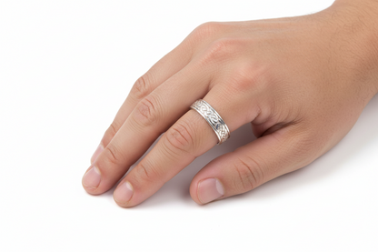 Unisex Celtic Knot Design Irishmade Silver Ring