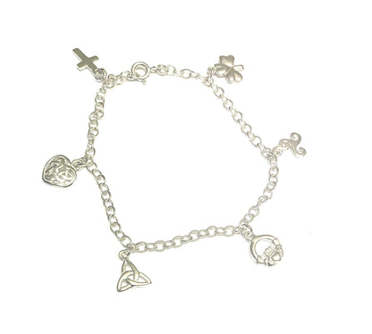 Celtic Silver Charm Bracelet