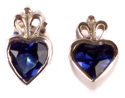 Claddagh Birthstone Women's Earring - Celtic Claddagh Design Gem and CZ Stud