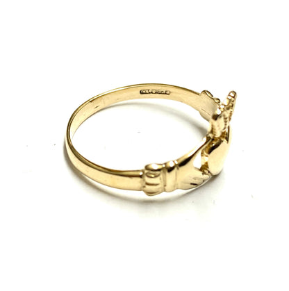 Kids Claddagh Irishmade 9ct Yellow Gold Ring - Sizes D-M