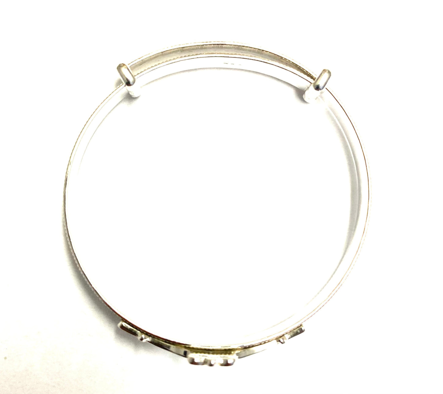 Kids Sterling Silver Claddagh Expandable Bangle