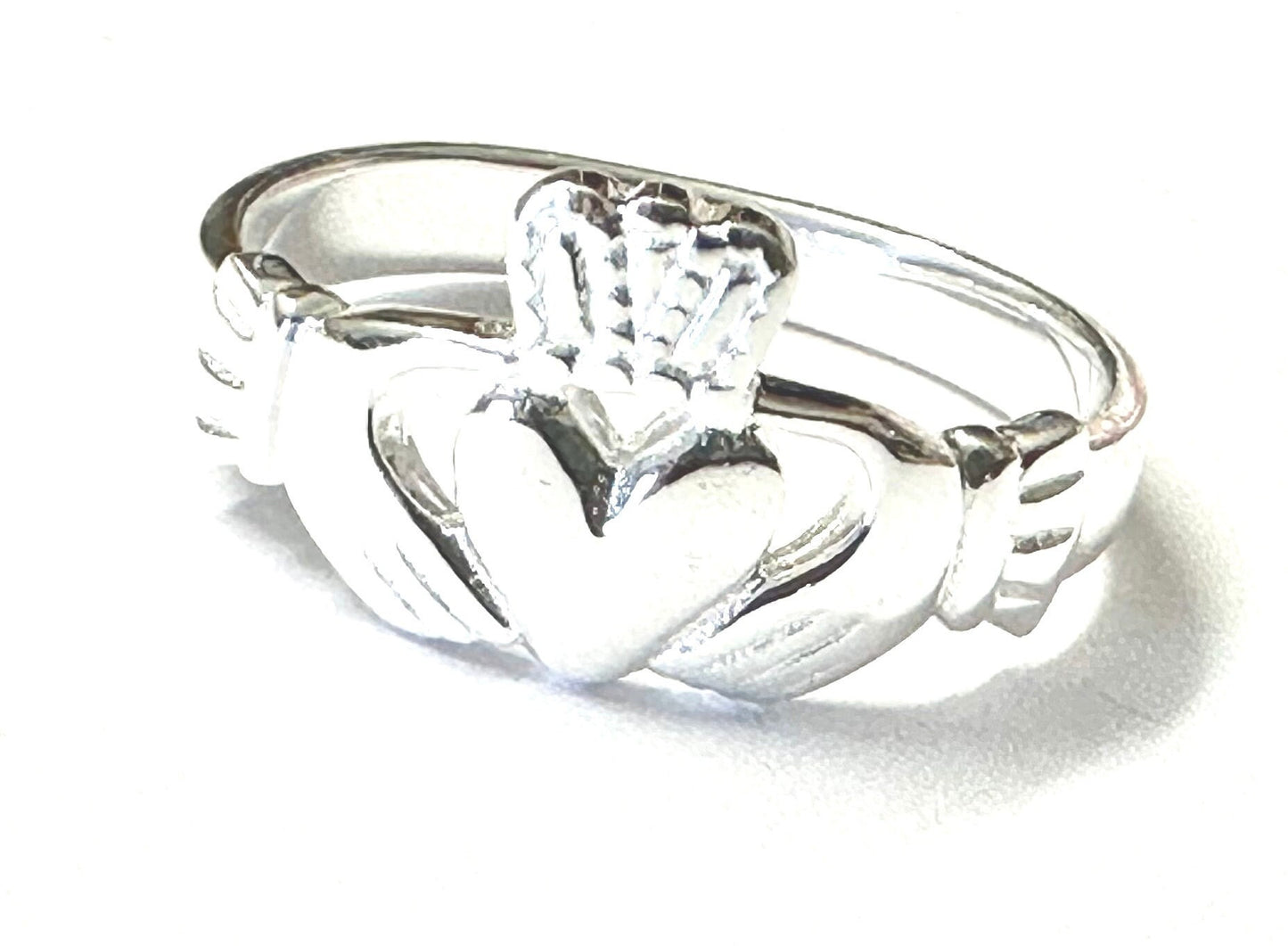 Men's Claddagh Silver Ring - Available in Sizes N to Z+1