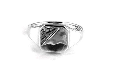 Men's Square Silver Signet Ring