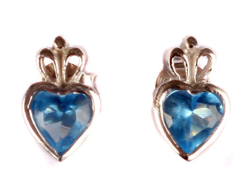 Claddagh Birthstone Women's Earring - Celtic Claddagh Design Gem and CZ Stud