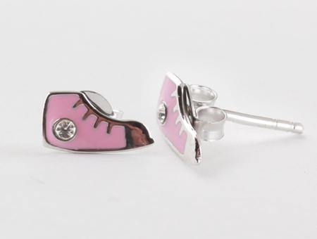 Kids Pink Converse Earring - Silver Spirit Jewellery