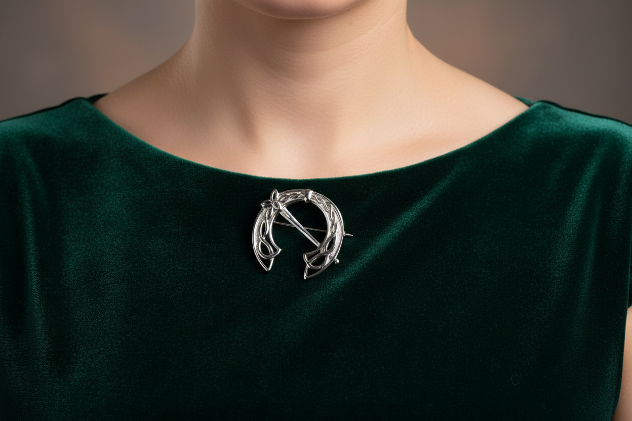 Celtic Silver Brooch