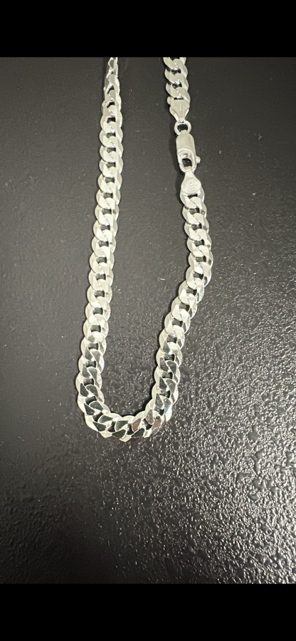 Men's Curb Link Sterling Silver Lightweight Necklace (6.60mm Width)