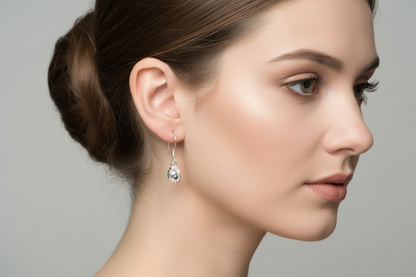 Silver Hurling Ball Drop Earrings