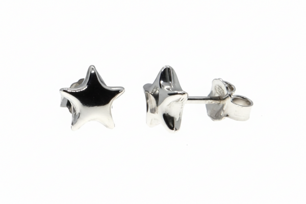 Kids Silver Star Earrings