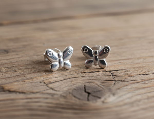 Kids Sterling Silver Butterfly Earrings