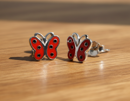 Kids Sterling Silver Butterfly Earrings