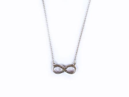 Cubic Zirconia Sterling Silver Infinity Design Necklace - Silver Spirit Jewellery