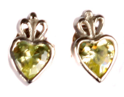 Claddagh Birthstone Women's Earring - Celtic Claddagh Design Gem and CZ Stud