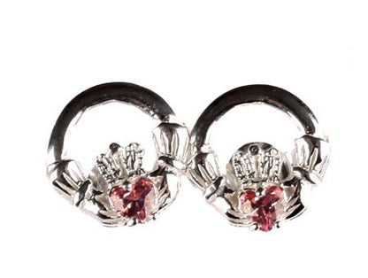 Claddagh Birthstone Women's Earring - Celtic Claddagh Ring & Heart Love Design