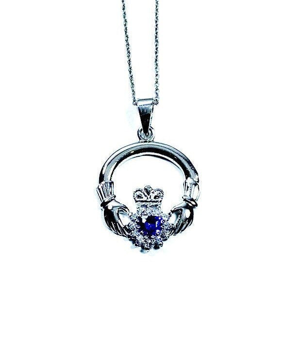 Claddagh Amethyst BirthStone February Birthstone Pendant