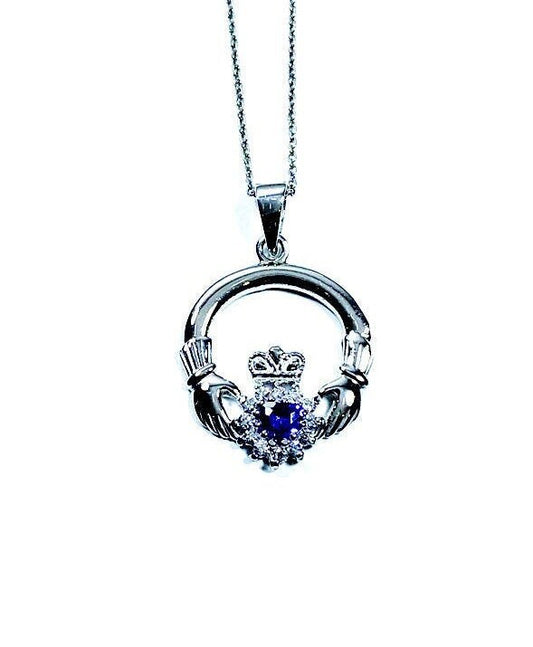 Claddagh Amethyst BirthStone February Birthstone Pendant