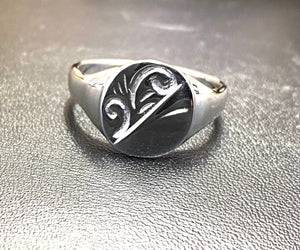 Men's Signet Sterling Silver 13.2 mm x 12.0 mm Heavyweight Oval Shape Ring