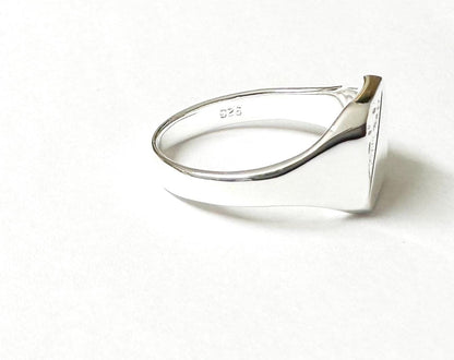 Men's Square Silver Signet Ring