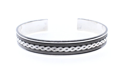 Men's Celtic Silver Bangle