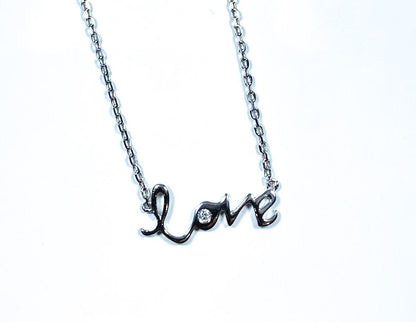 Love Sterling Silver Design Necklace