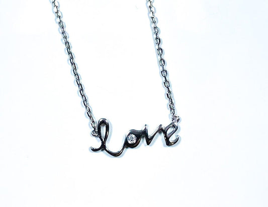 Love Sterling Silver Design Necklace